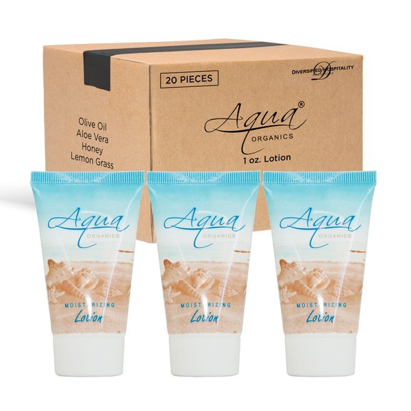 Aqua Organics Lotion, Travel Size Hotel Amenities, 1 oz (Case of 20)