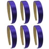Funny Girl Designs Satin Headband SET OF 6 1 Inch wide Satin Fabric Lined Arch Style Headbands (PURPLE)
