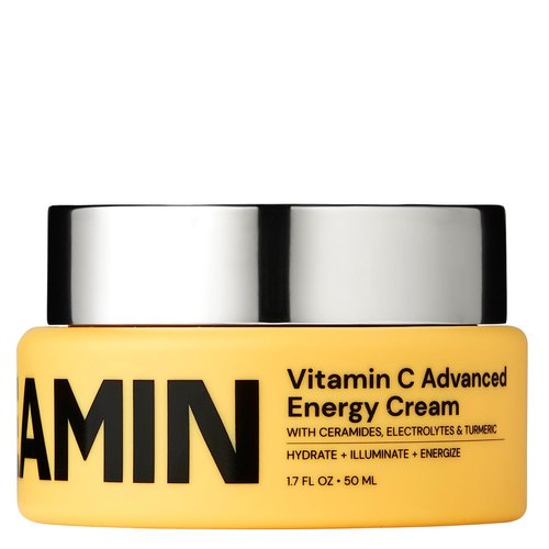Gleamin Vitamin C Face Energy Cream with Ceramides, Electrolytes and Turmeric - For Hydrating, Dr...