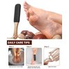 BEZOX Foot Pumice Stone Pedicure File(1 PCS) - Wooden Handle Foot File Callus Remover for Smoother Feet and Hands - Foot Scrubber, Heel Sander and Dead Skin Scraper - Black
