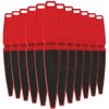 ForPro Professional Collection Pedicure Paddle Foot File, Double-Sided Foot File for Heels, Disposable & Sanitizable, 80/120 Grit, Red, Pack of 12