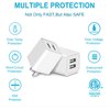 USB Charger Block, GKW Dual A Port 10W (5V*2.1A) Wall Charger Power Adapter Plug Fast Charging Box/Brick/Cube for Apple iPhone/iPad/AirPods/Phone(Galaxy,Pixel,Moto,LG) Tablets(Kindle,Fire) White 3Pack
