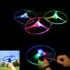 4 PC Flying Toys Light-Up Disco Flyers– Flying Disc with Colorful LED Lights & Launcher Flash Flying Toys Indoor and Outdoor Use