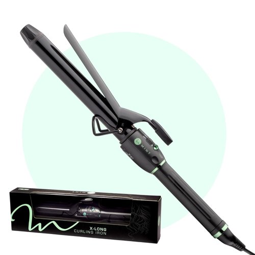 MINT Professional Extra Long Hair Curling Iron 1 inch | 2-Heater Ceramic Barrel That Stays Hot | One Inch Hair Iron Curler for Small to Medium Curls | Travel-Ready International Dual Voltage