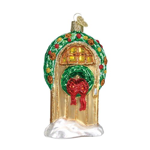 Old World Christmas Ornaments: Home Gifts Glass Blown Ornaments for Christmas Tree, Welcome, Multicolor, Size 4 (20034)