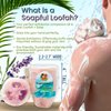 Soapful Loofah - Natural Loofah Sponge Filled with Lavender Eucalyptus Scented Handmade Natural Glycerin soap - Soap Bar Loofah - Loofah Exfoliating Body Scrubber - Shower Loofah
