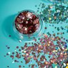 Moon Glitter Holographic Glitter Shapes 100% Cosmetic Glitter for Face, Body, Nails, Hair and Lips - 0.10oz - Pink
