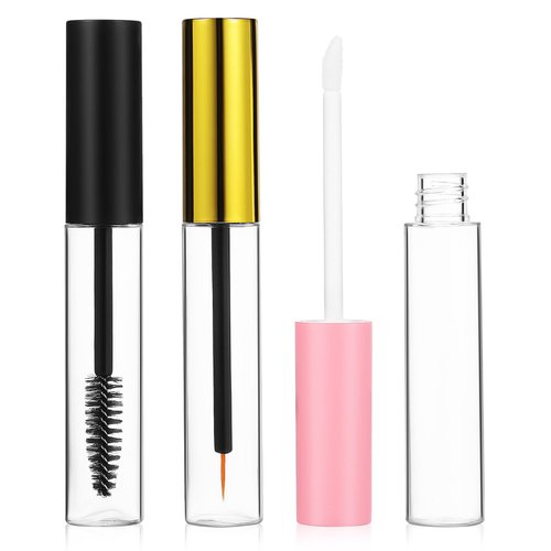 Holibanna Empty Mascara Tube Bottle 10ml 1 Set Eyeliner Tube and Lip Gloss Tubes Eyelash Cream Container Bottle for DIY Cosmetics Castor Oil Eyelash Growth Oil