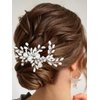 Catery Crystal Bride Wedding Hair Comb Silver Side Combs Bridal Hair Piece Clips Headpiece Hair Accessories for Women and Girls