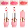 LZYLLS 2 Pack Crystal Jelly Flower Lipstick,Magic Temperature Color Change Lip Gloss Lip Stick PH Clear Magic Lipstick Long Lasting Nutritious Moisturizing Lip Balm（Set A）