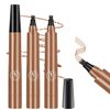 Magic Eyebrow Pencil,2024 New 3D Waterproof Microblading Eyebrow Pencil Contouring Pen,4 Tipped Precise Brow Pen,Fine Stroke Microblading Eyebrow Pencil Natural Makeup Effec(Light Brown-2PCS)