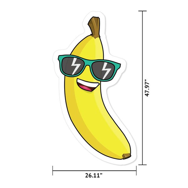 MightySkins Cool Banana 48" Peel and Stick Wall Art Removable Cute Stylish Funny Cartoon Dorm Room Decor Sticker Vinyl Wall Decals