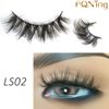 FQNing Lashes 7D False Lashes Fluffy Eyelash Soft Mink Lashes 15mm Five Pairs(15mm LS02)