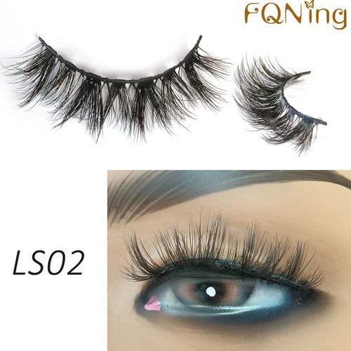 FQNing Lashes 7D False Lashes Fluffy Eyelash Soft Mink Lashes 15mm Five Pairs(15mm LS02)