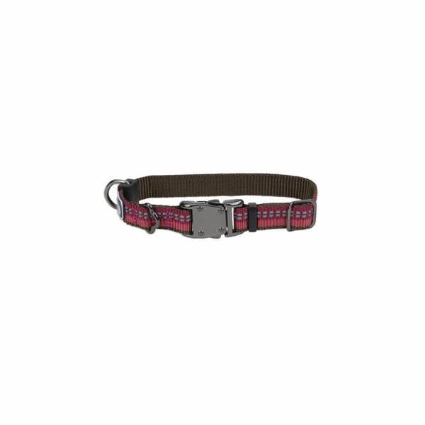 Coastal Pet K9 Explorer Reflective Adjustable Dog Collar - Comfortable Collar for The Outdoors - Durable, Lightweight Accessory with Side-Release Buckle - Berry, 5/8" x 8-12"
