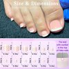 Lifextol 240pc Press on Toenails for Women Toe Press on Nails French Tip Toe Nail Press ons with Adhesive Tabs, Glue on Fake Toe Nail Tips False Acrylic Toenails Press ons Artifitial Fake Toenails
