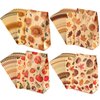 Whaline 48Pcs Thanksgiving Fall Flat Treat Bags Kraft Paper Bags Pumpkins Maple Leaves Sunflowers Nuts Patterned Grocery Bag Small Goodie Bag Candy Gift Bags for Party Favor Supply