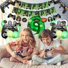 Video Game Party Decorations - 9th Birthday Decorations for Boys, HAPPY BIRTHDAY Banner, Video Game Tablecloth, Gaming Pattern Balloons, Controller Balloons, Gaming Hanging Sign, Gaming Birthday Party