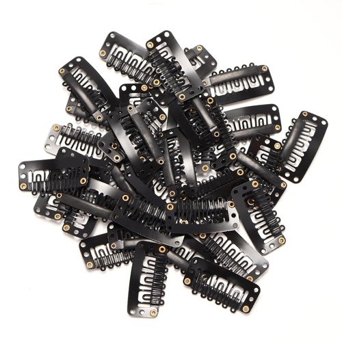 6-Tooth U-Shape Hair Extension Clip,Black hair extensions clip in 50pcs,For wigs