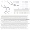 200 PCS/100 Pairs 925 Sterling Silver Plated Earring Hooks Hypoallergenic Silver Ear Wires Fish Hooks with 100 PCS Clear Silicone Earring Backs and 100 PCS Jump Rings for DIY Jewelry Making