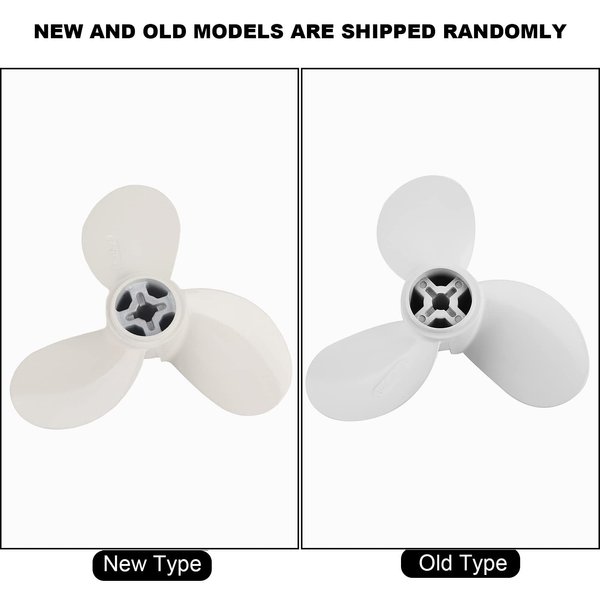 Boat Propeller, 7 1/4 5-A 3 Blades Aluminum Propeller Boat Motor Outboard Motor for Hangkai 3.5HP