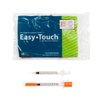 EasyTouch U-100 Insulin Syringe with Needle, 29G 0.5cc 1/2-Inch (12.7mm), Box of 100