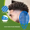 KOUPA Magic Silicone Curly Hair Brush, One Piece Twist Curl Comb for Afro Curls, Washable Hair Tool for Men Women, Blue, 1 Piece