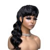 PurpleSexy Mullet Pixie Cut Wigs for Women 18inch Natural Black Color 1B Mullet Human Hair Wigs 10A Brazilian Virgin Remy Body Wave Human Hair Wigs Glueless Wigs (natural black)