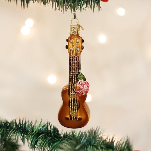 Old World Christmas Ornaments: Ukulele Glass Blown Ornaments for Christmas Tree (38040)