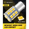 Qoope 1156 1141 LED Bulb Warm White Super Bright 1003 BA15S 7506 1073 LED Light Bulbs 5050 27-SMD Replacement for 12V RV Camper Trailer Boat Interior Lights, Pack of 10