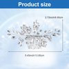 HINZIC Wedding Crystal Bride Hair Comb Flower Pearl Bridal Side Comb Hair Accessories for Women Girl Hair Decorative Wedding Party Cosplay Embelishments Christmas Valentine Gift(Pack of 1）