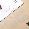 Molain 25 Pieces Heat Shield Guards for Hair Extension, Clear Hair Extensions Shield Circular Single Hole Round Shield Spacers Templates Fusion Glue Protector for Hair Extension Bonding(Clear)