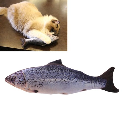 KTCLCATF Catnip Toys Set Simulation Fish Shape Doll Interactive Pets Pillow Chew Bite Supplies for Cat/Kitty/Kitten Fish Flop Cat Toy Catnip Crinkle Toys 3PCS (CAOY-3PCS)