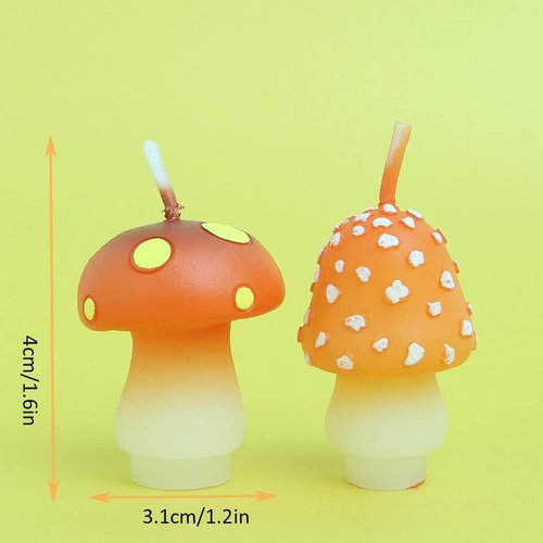 Birthday Candles Mushroom Candles for Party Supplies and Wedding Favor