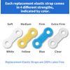 20PCS Replacement Elastic Straps for Meyson EMA Application (Blue, 16 mm)
