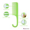 Allegro Combs #1002 Wide Tooth Comb Shower Comb With Hook For Curly Hair Wet Or Dry Detangle Women’s Combs Made In The Usa 1 Pc. (Green)