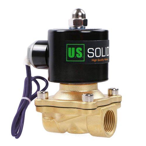 1/2" NPT Brass Electric Solenoid Valve 12V DC Normally Closed VITON from U.S. SOLID