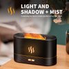 SVECKE Flame Aroma Diffuser with Flame Light, Mist Humidifier Aromatherapy Diffuser with Waterless Auto-Off Protection for Spa Home Yoga Office Bedroom (Black)