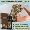 QWXPLD Hair Dye Shampoo 3 in 1, Herbal Ingredients Shampoo Black Hair Dye for Women Men, Grey Coverage Shampoo 16.9Fl Oz (Dark Brown)