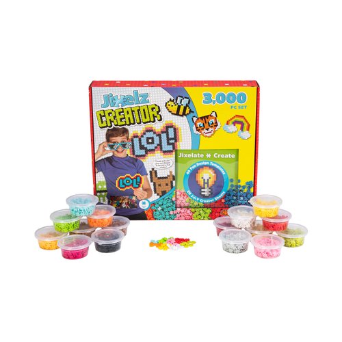 Fat Brain Toys Jixelz Creator - 3000-Piece Picture-Building Craft Kit, Ages 6+