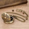 Mini DND Dice Set with Bronze Steampunk Gear Pocket Watch Shell Case, 7pcs Polyhedral Metal DND Dice Set, D&D Gifts with Gift Box, Role Playing Board Games DND Accessories
