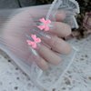 Pink Bow Nail Charm for Women Girl, 100Pcs 3D Nail Decoration Resin Bow Nail Rhinestones Bowknot for DIY Nail Art Accessories
