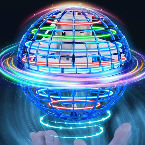 Flying Orb Ball Hand Controlled Boomerang Ball Soaring Flying Spinner Mini Drone Cool Toys Birthday Gift Ideas for 6 7 8 9 10+ Year Old Boys Girls Teens Indoor Outdoor Hover Flying Ball Toy