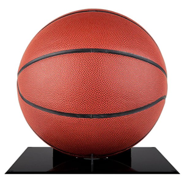 THE ORIGINAL BALLQUBE The Stand Basketball/Soccer/Volley Ball Display - High-Gloss Black Cradle Base, Designed to Display from 7 inch Mini Ball to Regulation-Sized