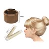 AKOAK Hair Bun Maker,French Twist Doughnuts Magic DIY Hair Band,Deep Brown,Pack of 2