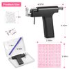 Honoson 158 Pieces Nose Ear Piercing Machine Kit Disposable Body Nose Navel Stud Earrings for Women Girls (Black)