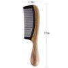 Handmade 100% Natural Green Sandalwood with Buffalo Horn Hair Comb - Anti-static Natural Sandalwood Hair Detox Wooden Comb (Fine Teeth)