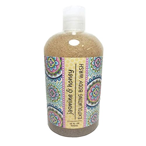 Greenwich Bay Exfoliating Body Wash, Enriched with Shea Butter, Blended with Loofah and Apricot Seed 16 oz (Jasmine & Honey)