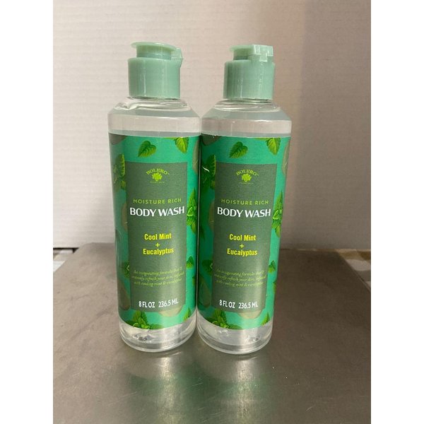 Bolero Body Wash ( Cool Mint & Eucalyptus) 2 EA 8 oz each