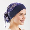 BELLESHOW Chemo Headwear Turbans for Women, Cancer Head Scarf for Women, Head Wraps for Cancer Patients, Head Coverings Caps, Cancer Present Chemotherapy Must Haves for Women Blue